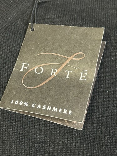 FORTE Kaschmir V-Ausschnitt Pullover - schwarz - Herren XL - UVP $ 230 - Bild 3 von 7