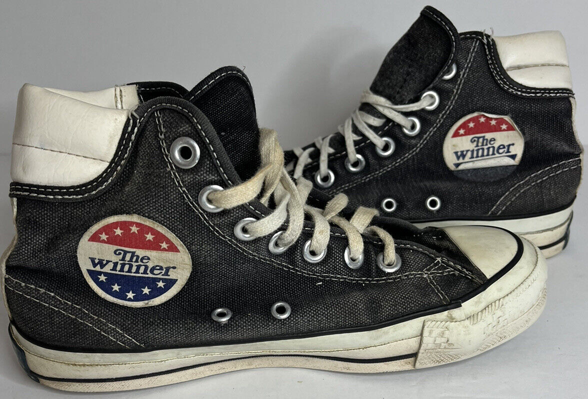 CONVERSE The Winner Vintage Rare High Top Sneakers Navy Made In USA Size 5 CONVERSE The Winner Vintage Rare High Top Sneakers Navy Made In USA Size 5