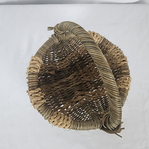 Vintage Französischer Ernte Korb Sammelkorb mit Griff Seil Kräuter Obst - Bild 5 von 8