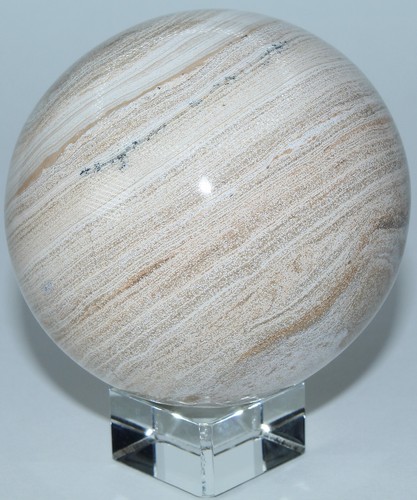 Madagascar Pale Wood Jasper Sphere / 3.00" (76.20 mm) / 21.8 oz (618.01 gr) 3226 - Picture 2 of 19