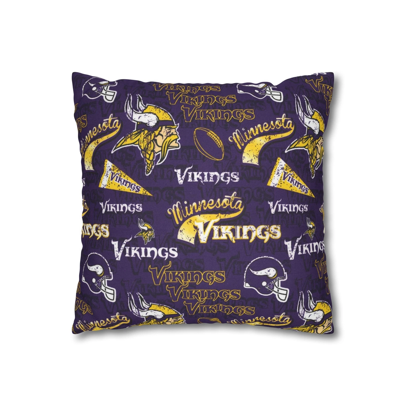 Minnesota Vikings Spun Square Throw Pillow