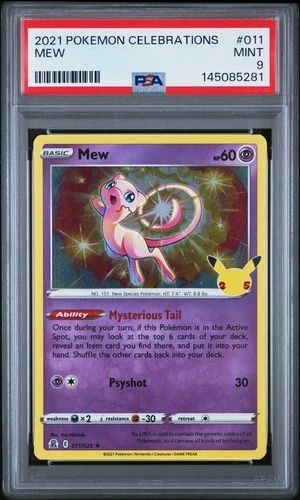 2021 POKEMON CELEBRATIONS #011 MEW PSA 9
