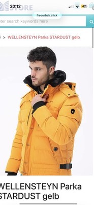 Wellensteyn Stardust Winterjacke   Gelb   Kapuze abnehmbar   Top-Zustand