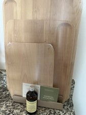 CARAWAY 4-Piece Double Sided Wood Cutting Boa...
