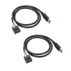 2Pcs USB 9Pin to USB Type C Cable for Computer Motherboard to USBC2314