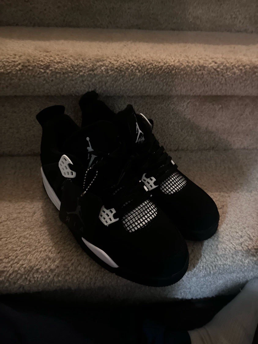 Air Jordan 4 White Thunder 23 箱無し Jordan Tênis Air Jordan 4 
