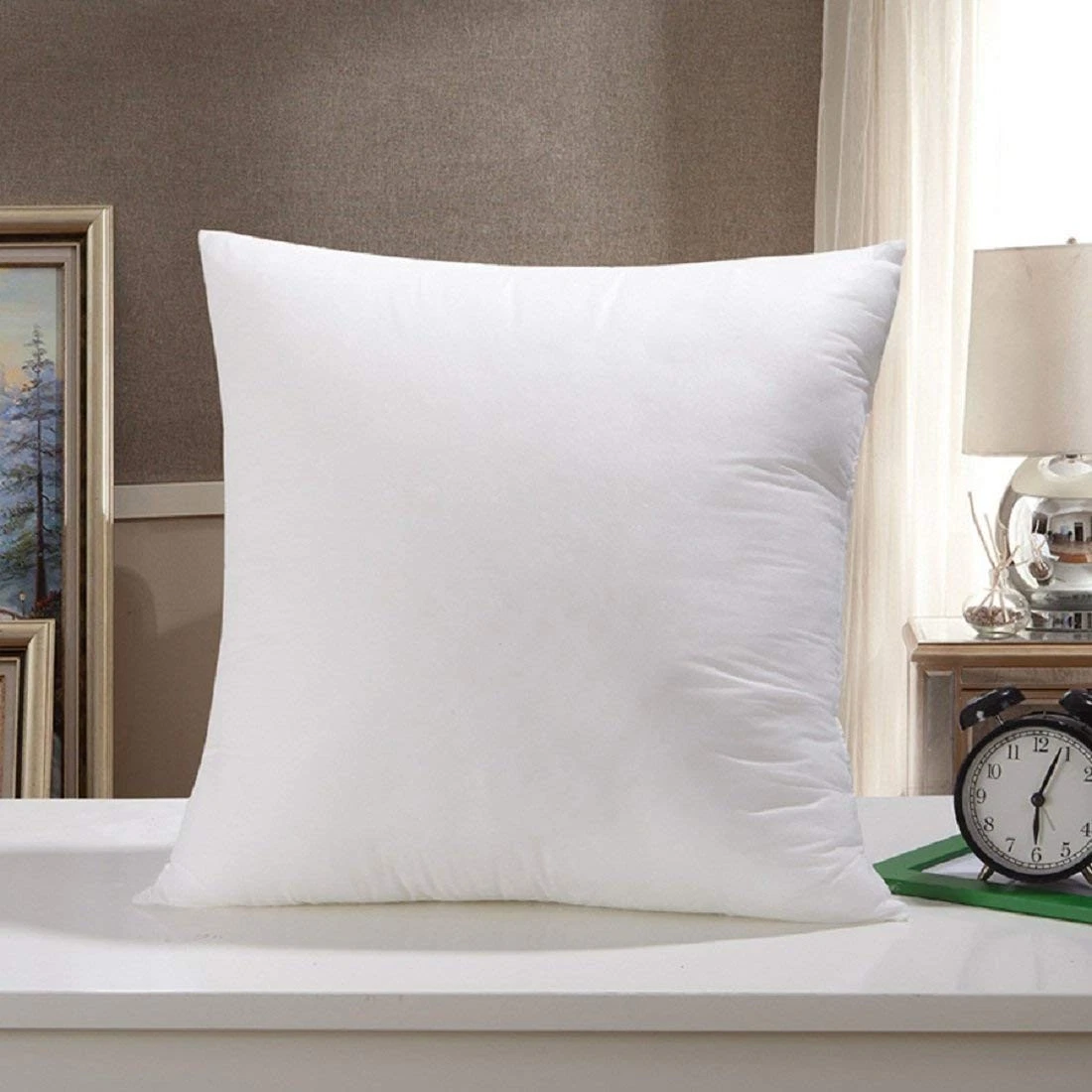 Premium Soft & Fluffy Pillow Microfiber Filled Cushions 16 x 16 inch Set of 5