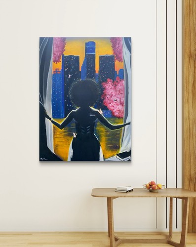 Home Decor Original Oil Painting Landscape on Canvas 24x18 Wall Art Living Room - Picture 3 of 6