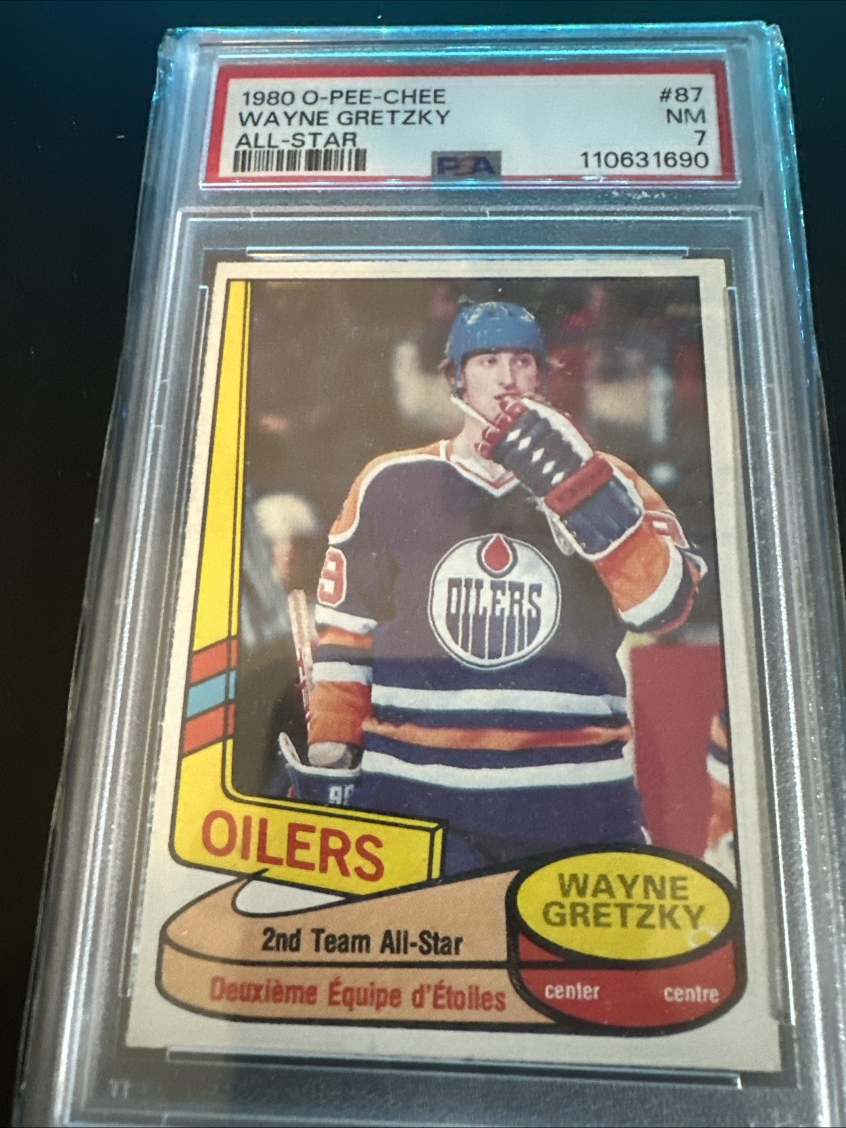 1980 O-Pee-Chee Wayne Gretzky All-Star 87 PSA 7