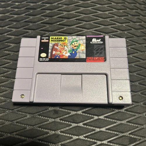 Mario Is Missing! Super Nintendo SNES Authentic Game, Tested