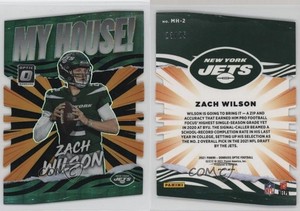 2021 Donruss Optic My House! Black Pandora Prizm /25 Zach Wilson #MH-2 Rookie RC