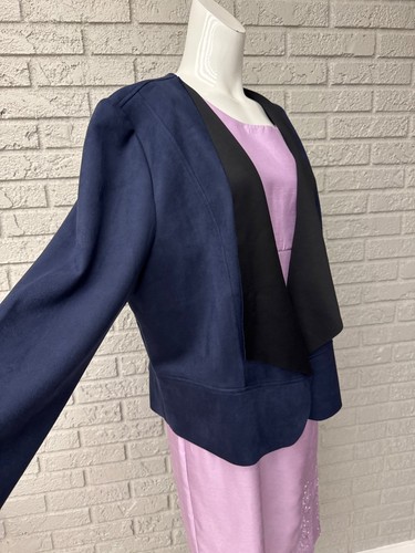 Chico’s Women Navy Long Sleeve Open Front Blazer Size 3 - Picture 5 of 8