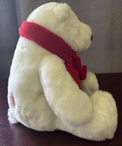Oso polar Coca-Cola Coca-Cola 7" peluche con bufanda roja 2013 vacaciones en muy buena condición - Imagen 15 de 24