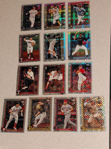 2025 Topps Chrome Raywave Xfractor Refractor Lot - Volpe, DeGrom, Yoshida
