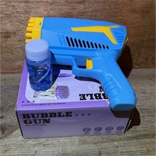 Bubble Gun Toy Blue Yellow Bubble Solution Interstellar Dome Appearance