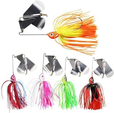 5pcs Spinner Bait Bass jig Weedless Fishing Lure Chatterbait for bass Walleye