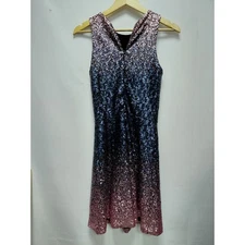 Dress The Population Metallic Ombre Sequin Sleeveless Fit & Flare Dress 