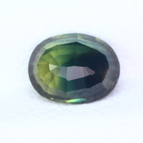 1,11 quilates certificado ICA corte ovalado 6,7 x 5,2 mm 100 % zafiro verde azul natural - Imagen 2 de 5