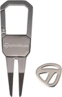 Taylormade Golf Green Fork Divot Tool CARABINER w/ Ball Marker UN102 Silve