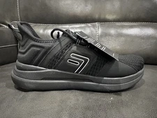 FitVille Wide Sneakers Road Running Athletic Shoes Wide Toe Box Black Mens 8.5W