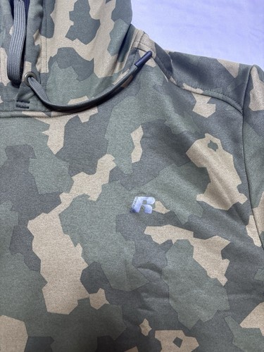 Russell Herren Hoodie 2XL 50-52 Grün Camouflage Langarm mit Taschen - Bild 5 von 12