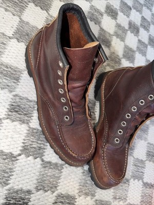 Red Wing Roughneck Briar Oil Slick 6  Boots 8146 Heritage Mens 8.5D Moc Toe Work