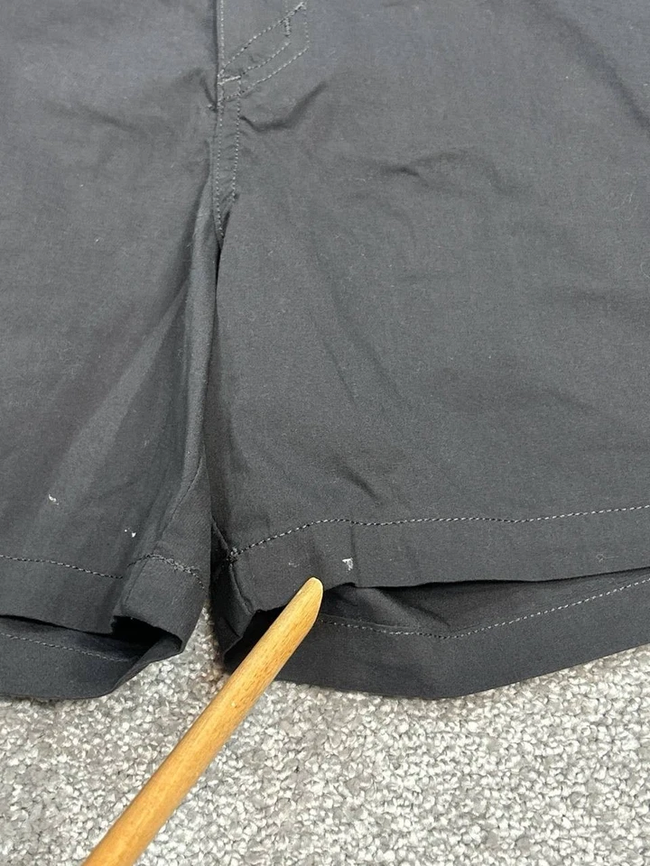 5 11 shorts chino tático feminino 12 preto jeans logotipo algodão cintura alta caminhadas - Imagem 3 de 4