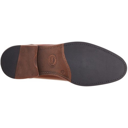 Zapatos Oxford Base London Magnus de cuero para hombre bronceado quemado nuevos - Imagen 3 de 6