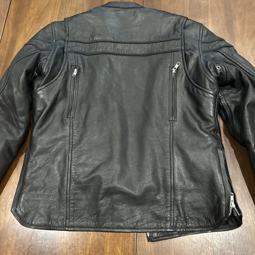 Motorcycle Jacket Genuine Leather Tons Of Bike Gear Size Medium - Foto 9 di 12