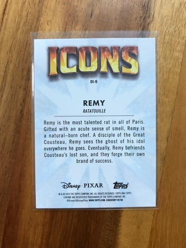 REMY - CHROME DISNEY ICONS #DI-9 - 2025 Topps Chrome DISNEY Ratatouille - Foto 2 di 2