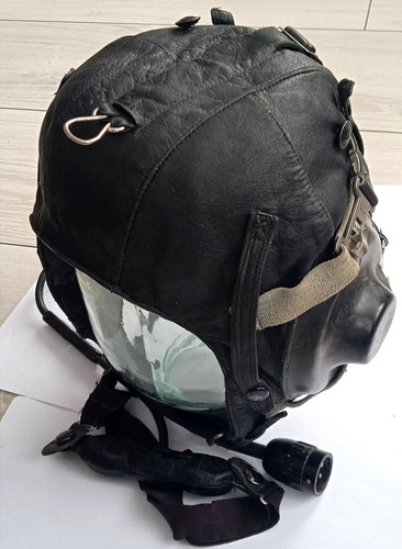 Soviet Vintage Aviation Helmet Leather 1957s. Original USSR. - Picture 6 of 11