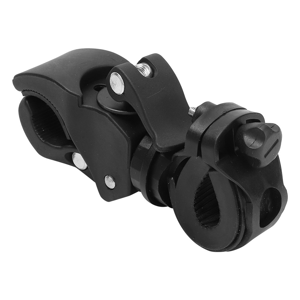 Multifunctional Bicycle Flashlight Clip Adjustable Mount For Bikes Black