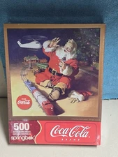 Coca-Cola "Santa Playing w/ Lionel Train Set" - SPRINGBOK 500 pc. PUZZLE *NEW!