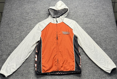 Harley-Davidson Screamin  Eagle Racing Jacket Women s L Hooded Nylon