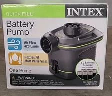 lNTEX Air Pump Quick-Fill Battery Operated Portable  Inflates and Deflates Camp