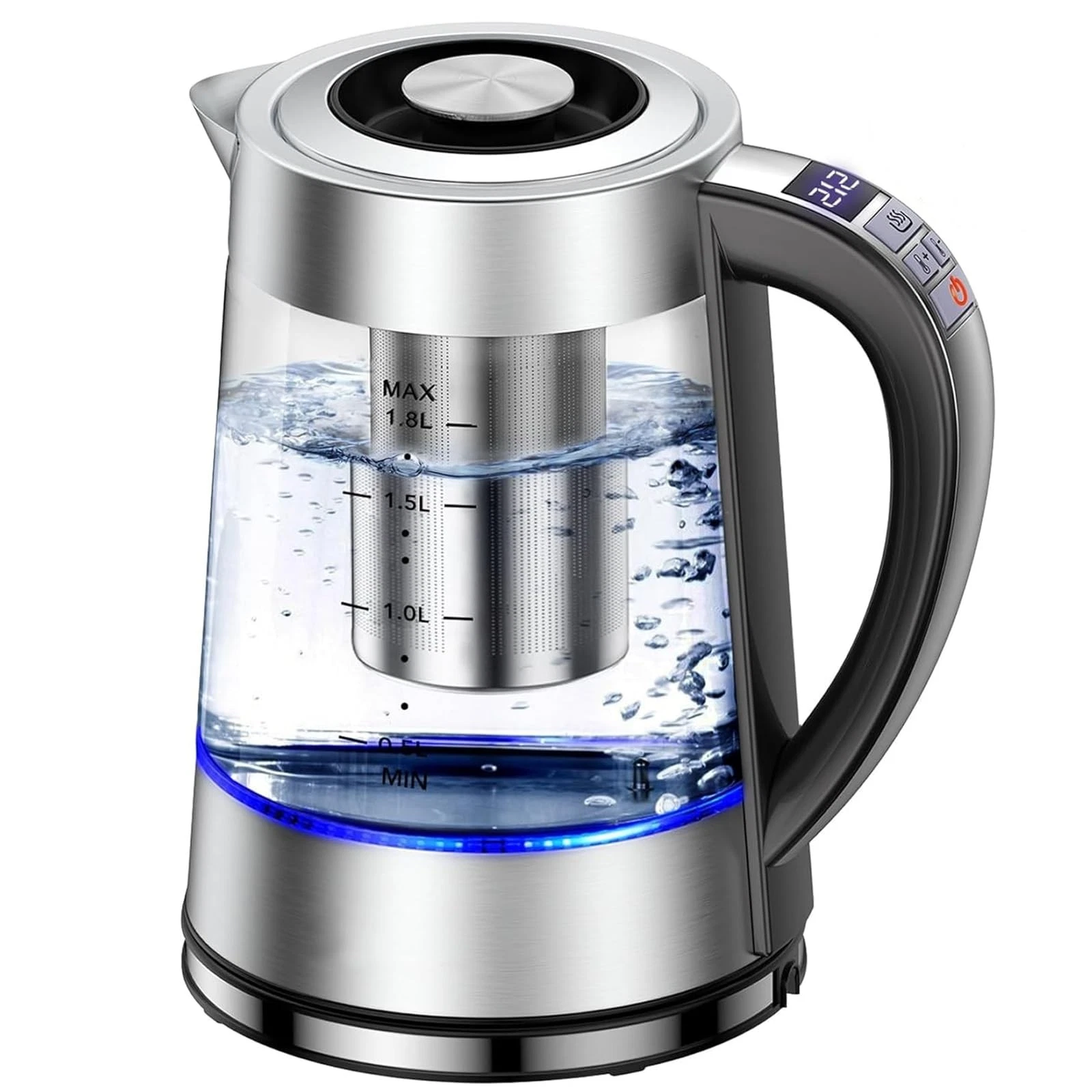 Electric Kettle with Temperature Control for Tea and Coffee, 1.8L 1500W, Keep...