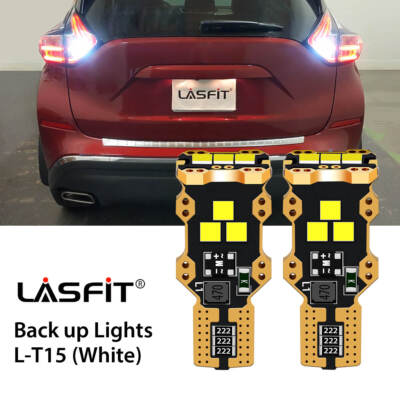2X LASFIT Canbus 912 921 T15 W16W White LED Bulb Backup Reverse Light for Car