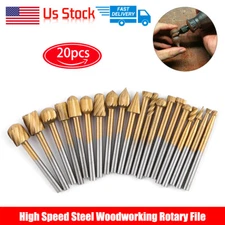 20Pcs Diamond Burr Bits Drill Set  For Dremel Rotary Multi Tool Accessories Kit