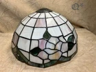 Vintage Tiffany Style 12" Rose Stained Glass Lamp Shade