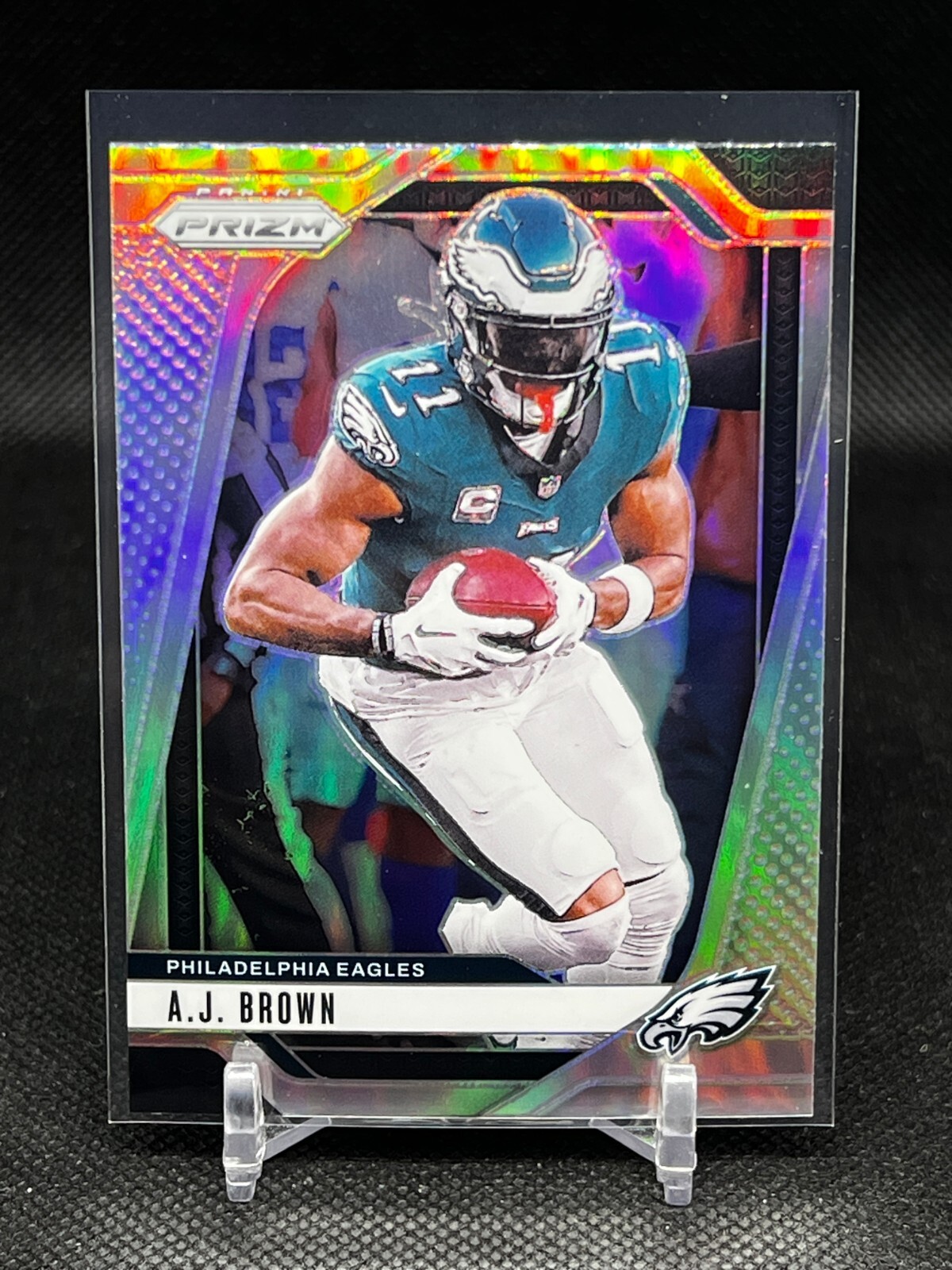 2024 Prizm Football Fireworks Silver Holo A.J. Brown #233