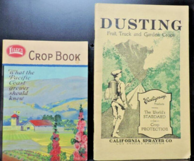 2 Crop Dusting Book Lot: Dusting Fruit Truck & Garden Crops/Crop Book 1920s