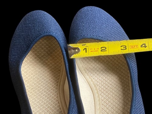 Scarpe donna boho tessuto zeppa denim blu taglia 8 vedi foto - Foto 11 di 20