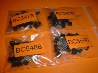 100x Transistor Sortiment BC547 / BC548 / BC 557 / BC558 je 25x