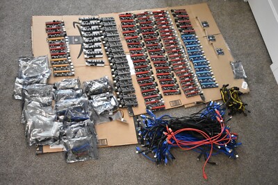 Lot of 120 Riser Card PCI-E 1x 16x Extender Cable USB Adapter ***AND EXTRAS****