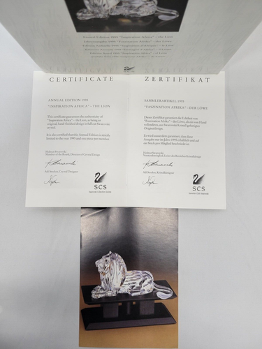 Exclusive Swarovski Crystal SCS 1995 "Inspiration Africa" The Lion 5" -NEW W/Box - Picture 13 of 24