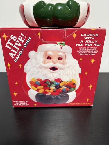 New Creative Enterprises It's Alive Santa Candy Dish Tested Works - Picture 3 of 3