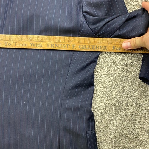 Hart Schaffner Marx Suit Men 40R Wool pin Stripe pants 34X28.5 Blazer - Picture 14 of 22