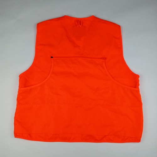 Master Sportsman Bird Hunting Vest Sleeveless Orange Men's Size Large Zip Up - Picture 4 of 8