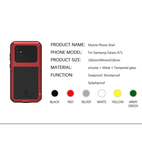 Funda protectora para teléfono LOVE MEI para Samsung Note20 Ultra A20 A30 A51 A71 a prueba de caduca - Imagen 12 de 48