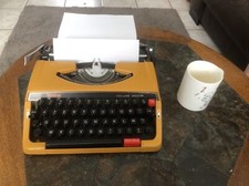 📄📃📄MACHINE À ÉCRIRE BROTHER DELUXE 250 TR ORANGE VINTAGE FONCTIONNE
